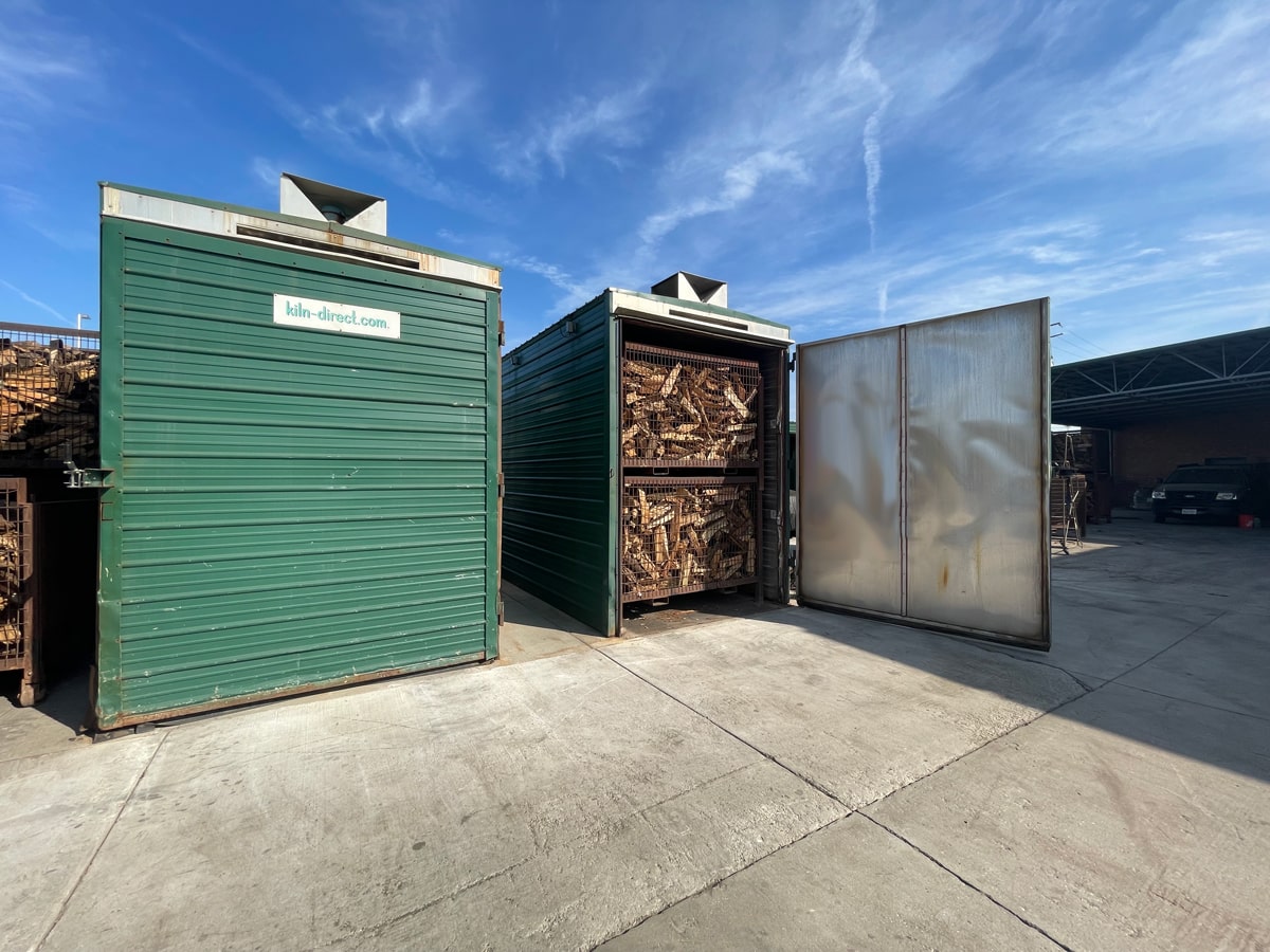 our three on-site kilns for kiln-drying firewood